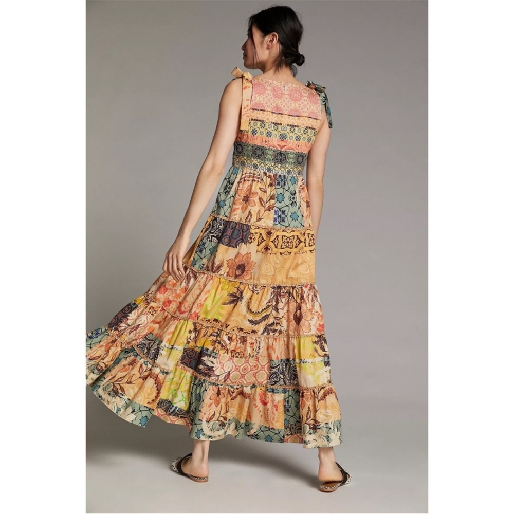 Anthropologie Rosalinda Patchwork Maxi Dress